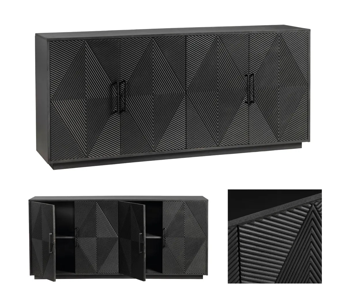 Oakwood Sideboard, Buffet, or Credenza | 72 x 16 x 37 (in)