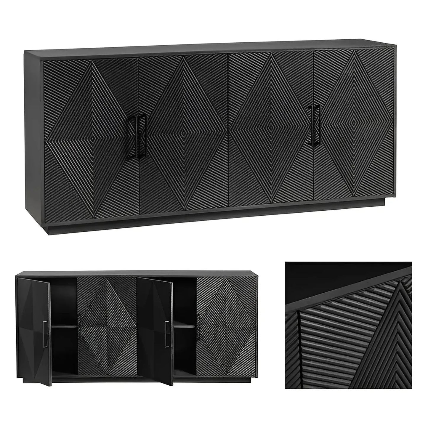 Oakwood Sideboard, Buffet, or Credenza | 72 x 16 x 37 (in)