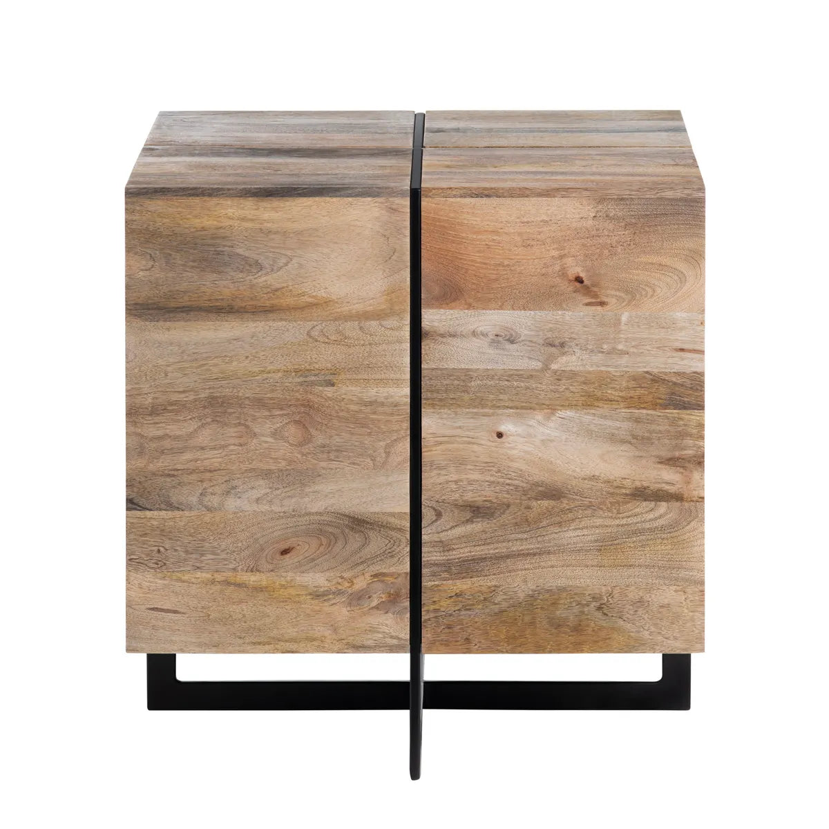 Norwood End Table (Set of 2) - Solid Wood - Metal Frame
