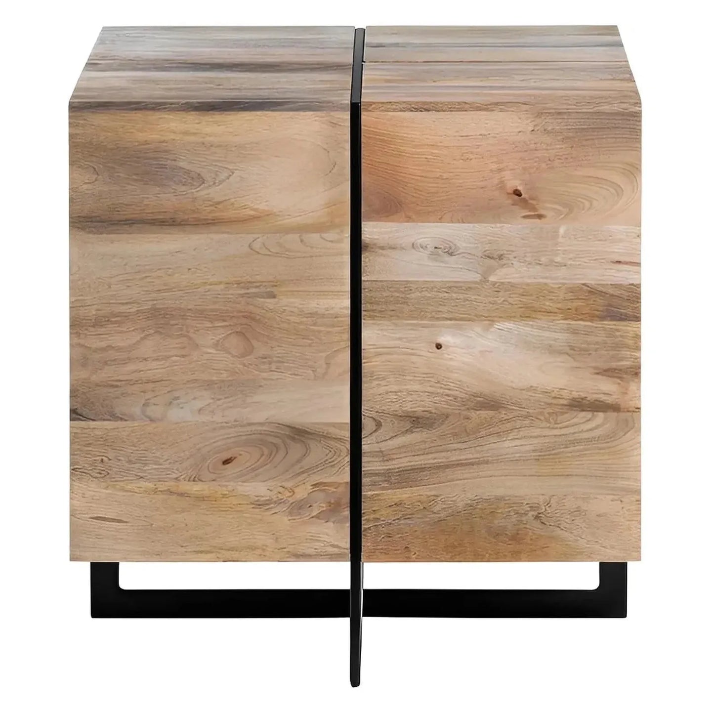 Norwood End Table (Set of 2) - Solid Wood - Metal Frame