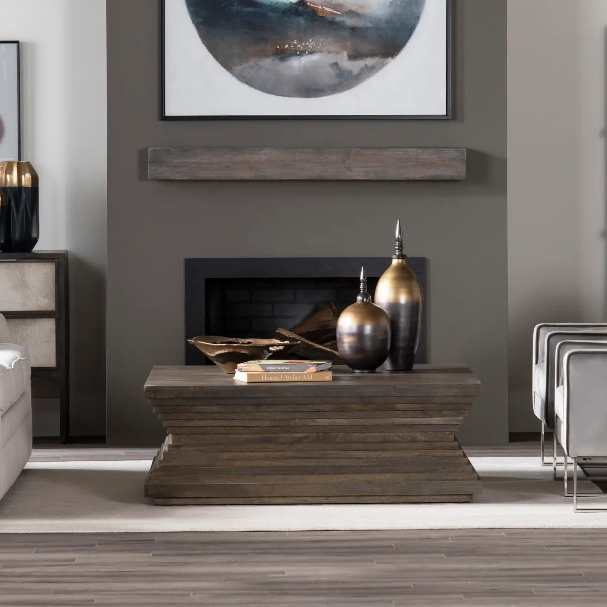 Covington Tiered Square Cocktail or Coffee Table