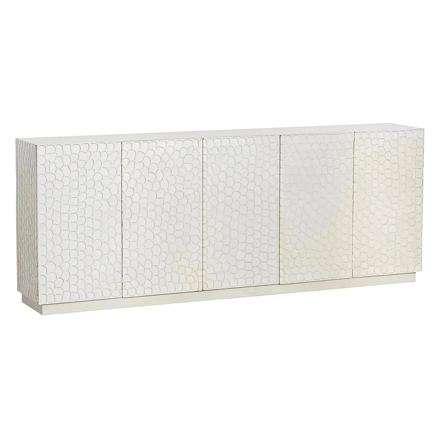 Upton Hollow Five-Door Sideboard - White - Coastal