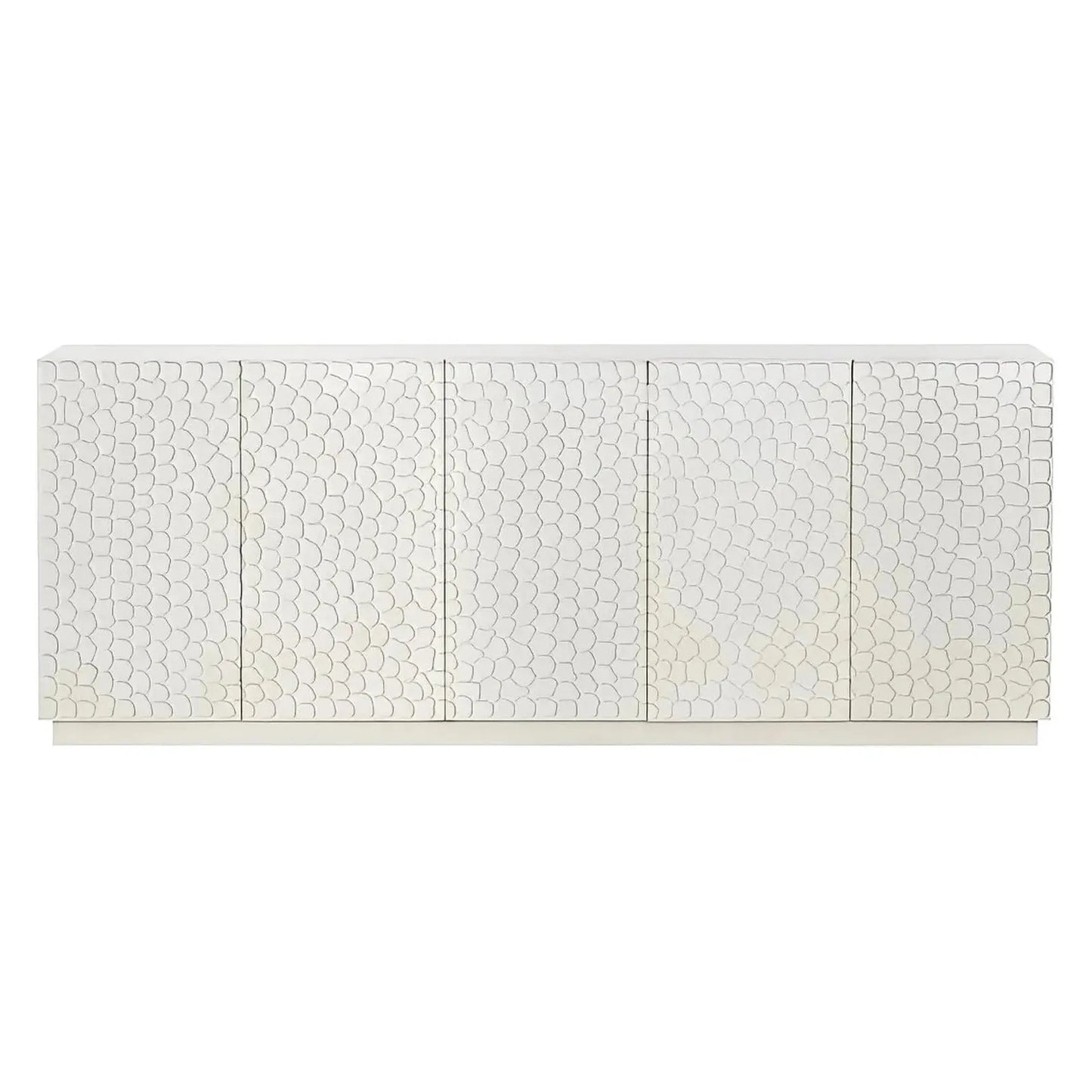 Upton Hollow Five-Door Sideboard - White - Coastal