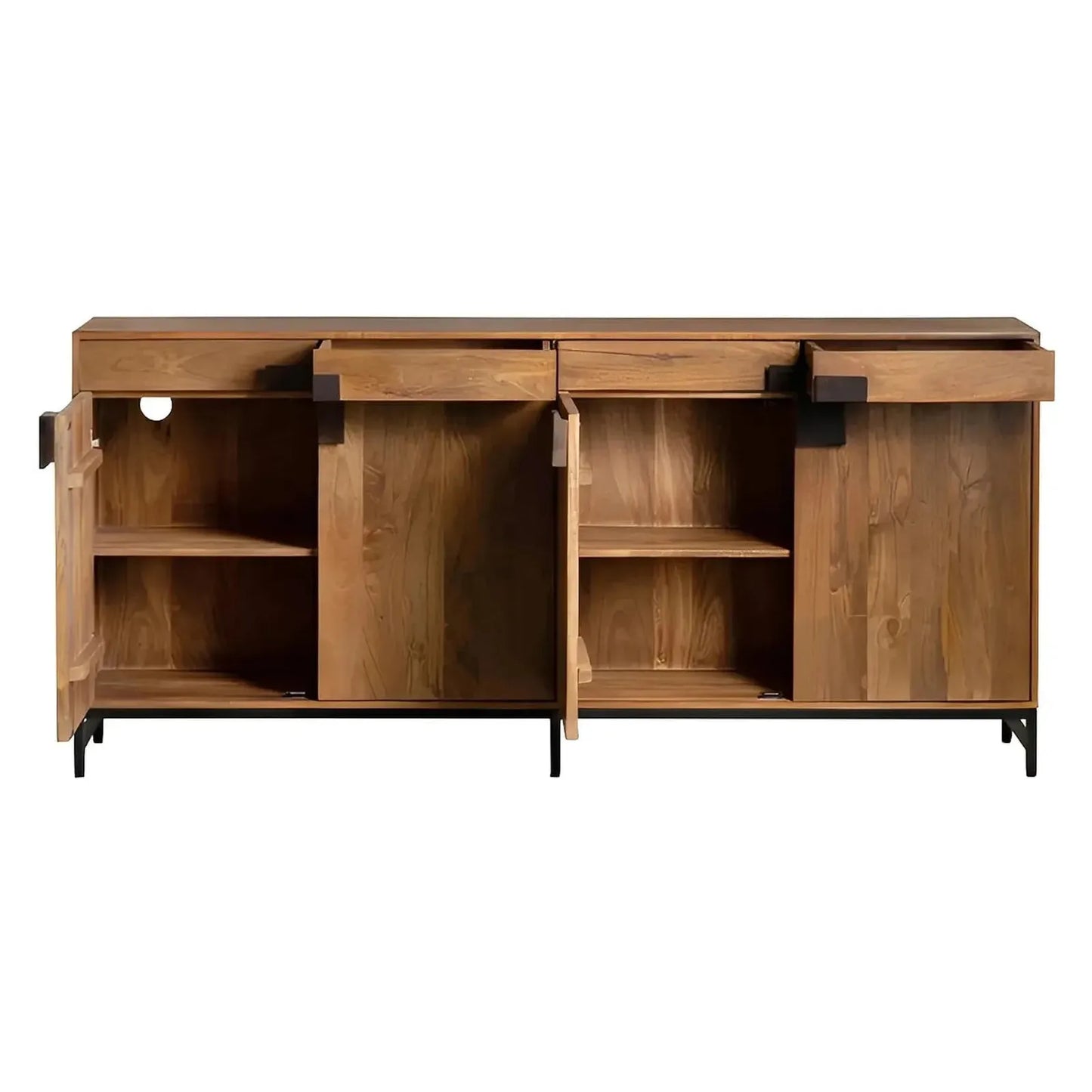 Arlington 4-door, 4-drawer Media Credenza | 76 x 16 x 34 (in)