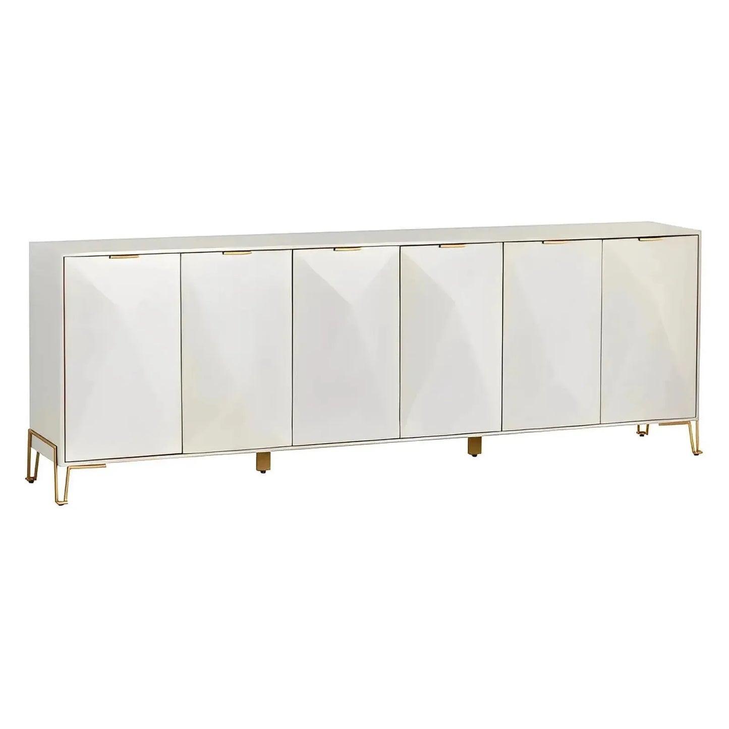 Westerdale Six-Door Sideboard - White - Contemporary, Transitional
