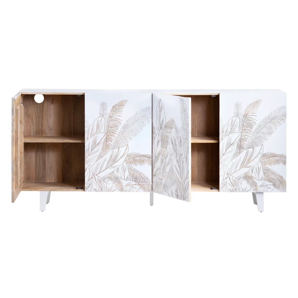 Seaside Four-door Sideboard, Buffet, or Credenza | 79 x 16 x 35 (in)