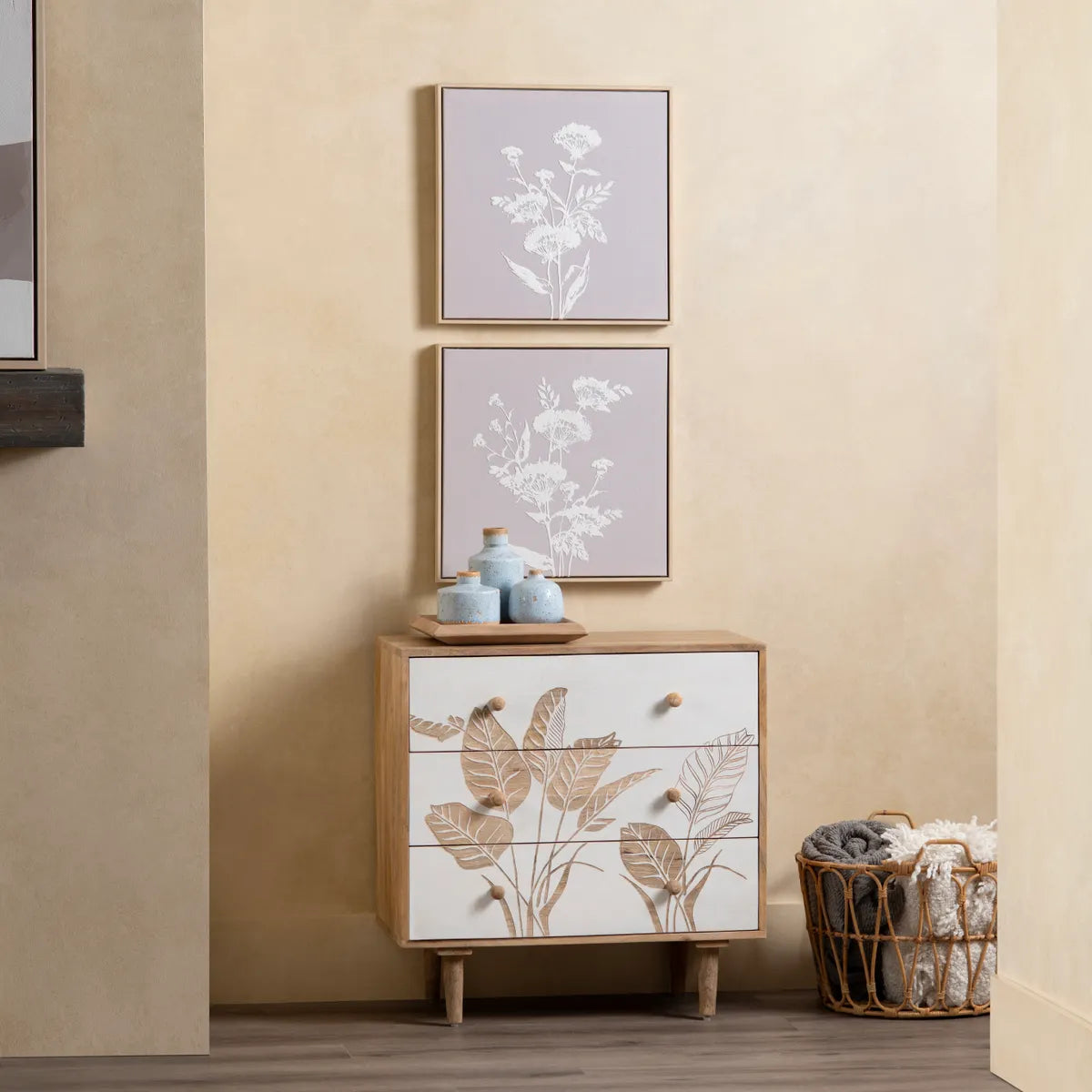 Freeport  Nightstands (2-Pack), Mango Wood, Coastal, solid wood craftsmanship, durable construction