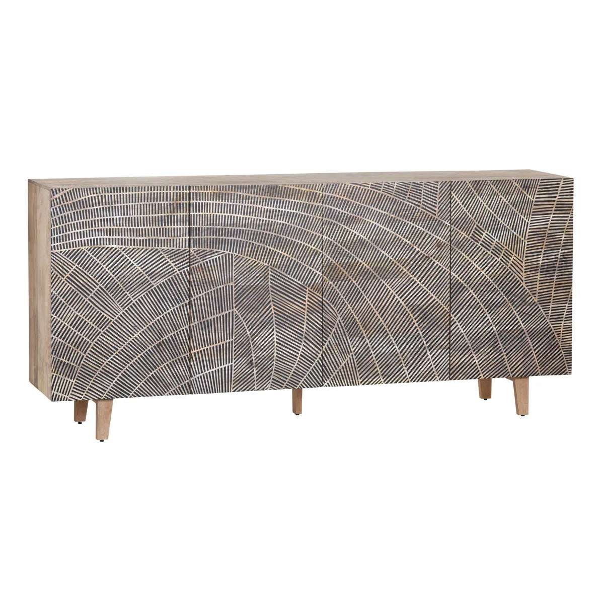 Zambia Four-door Sideboard, Buffet, or Credenza | 79 x 16 x 35 (in)