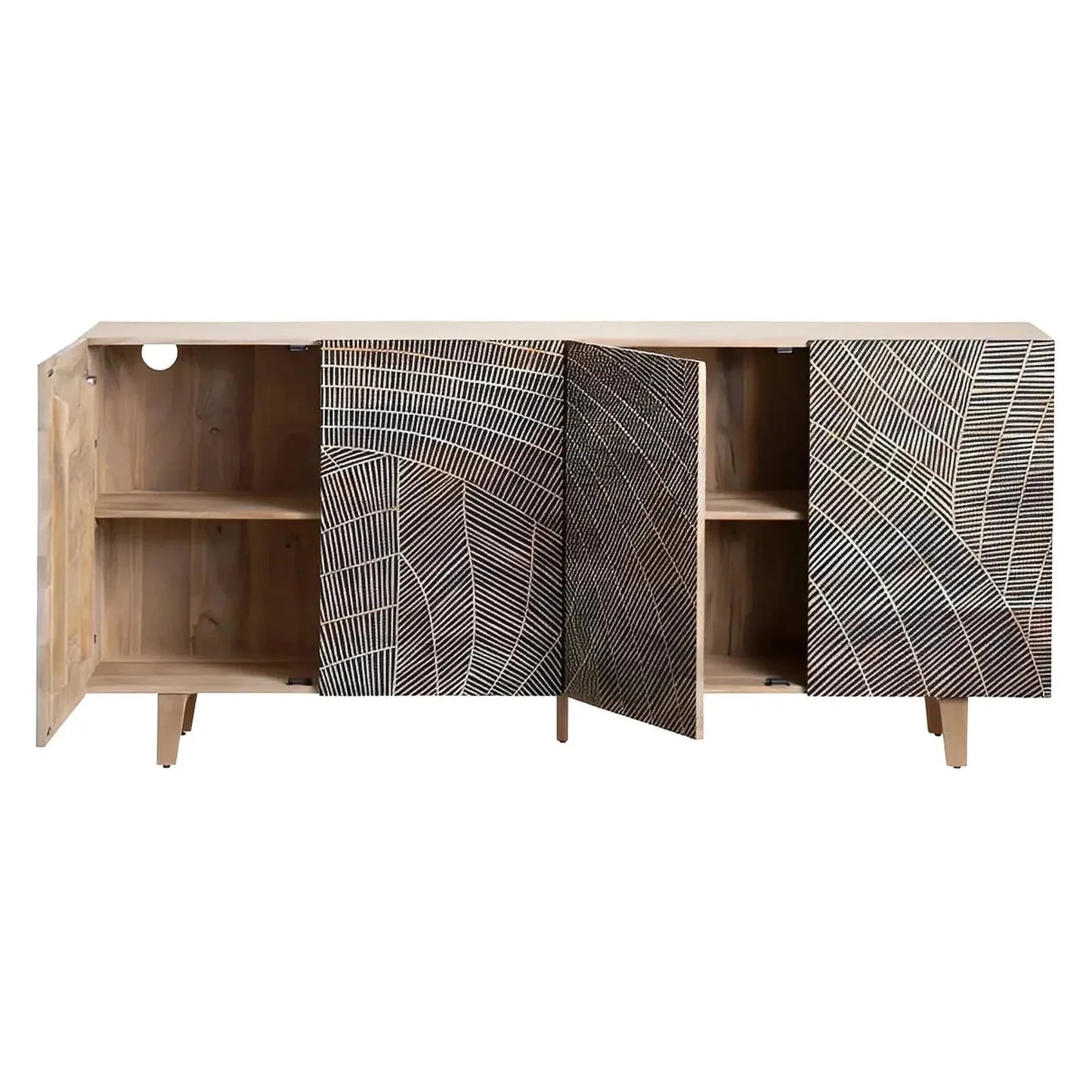 Danvers Four-door Sideboard, Buffet, or Credenza | 79 x 16 x 35 (in)