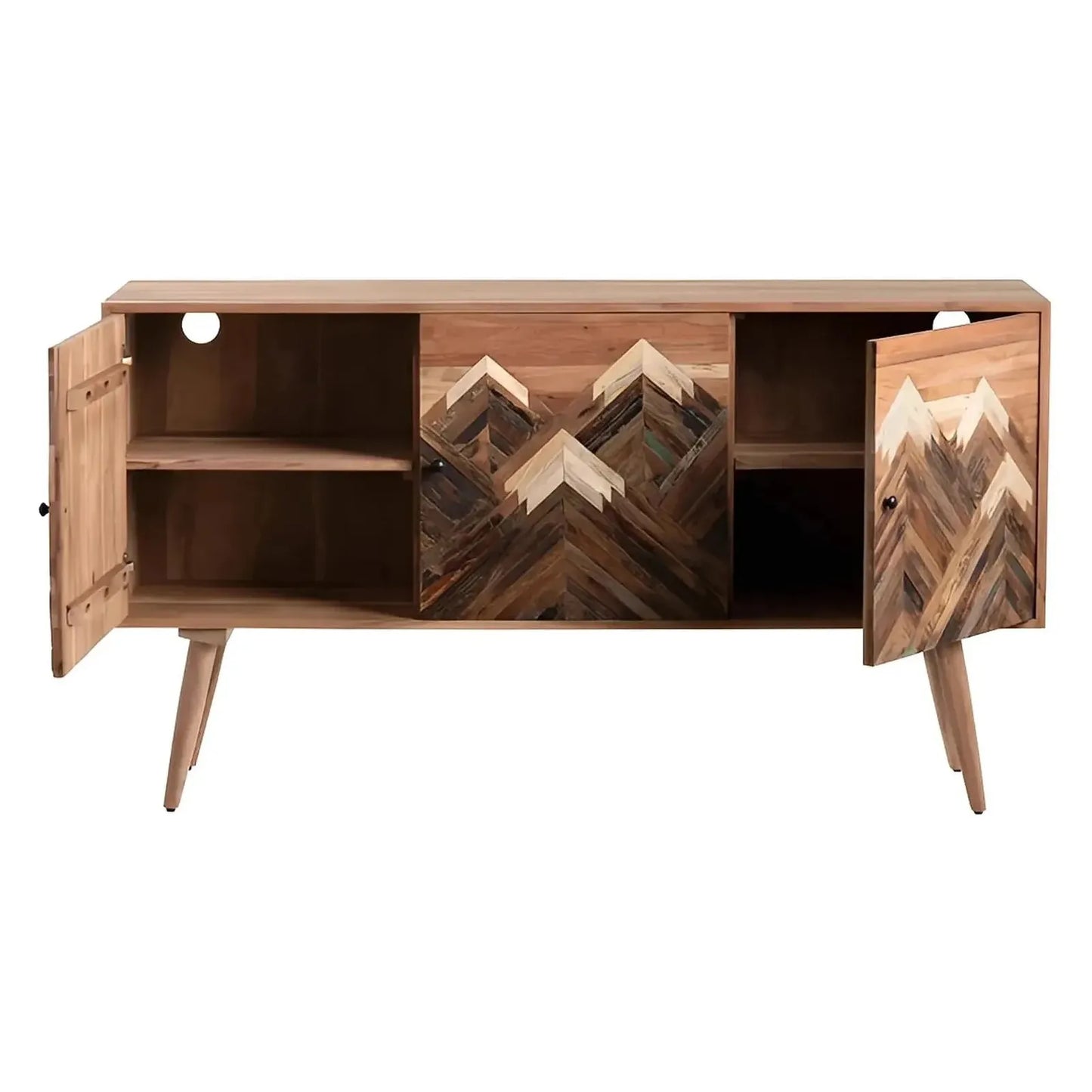 Zephyr Glen Nevada Three-Door Sideboard - Brown - Rustic