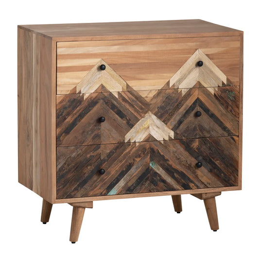 Haddonfield  Nightstands (2-Pack), Mango Wood, Rustic, solid wood craftsmanship, distressed wood texture