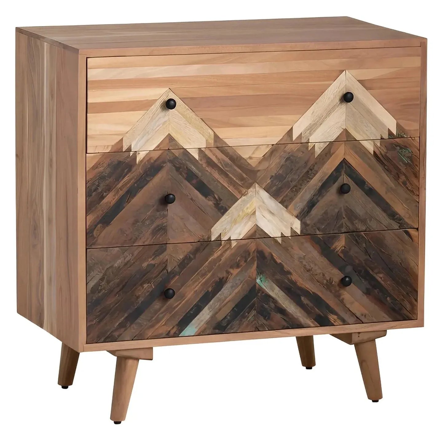 Haddonfield Nightstands (2-Pack), Mango Wood, Rustic, solid wood craftsmanship, distressed wood texture