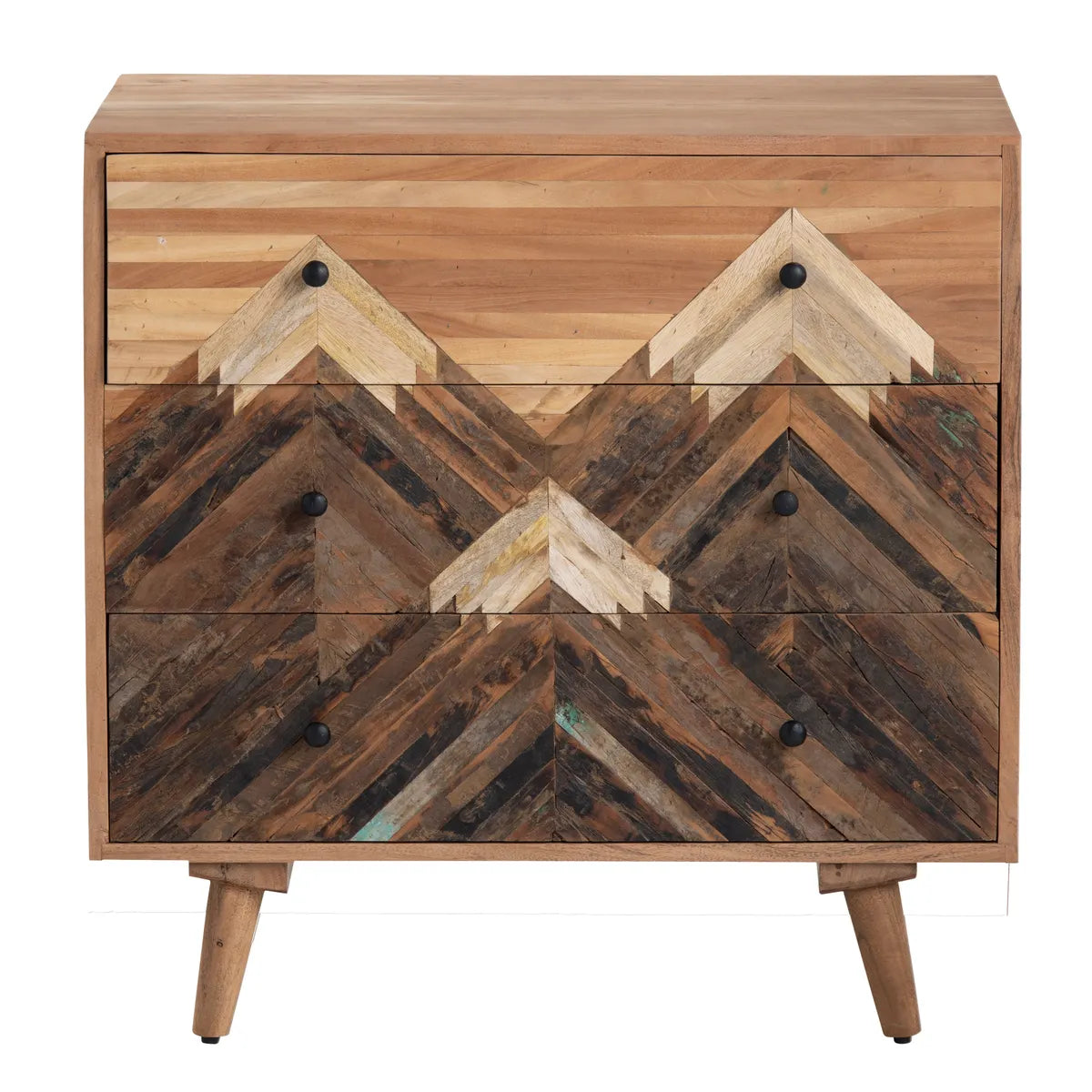 Haddonfield  Nightstands (2-Pack), Mango Wood, Rustic, solid wood craftsmanship, distressed wood texture