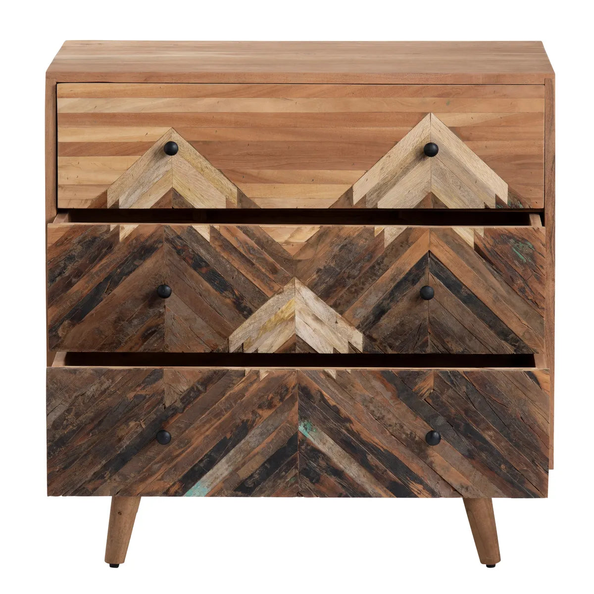 Haddonfield  Nightstands (2-Pack), Mango Wood, Rustic, solid wood craftsmanship, distressed wood texture