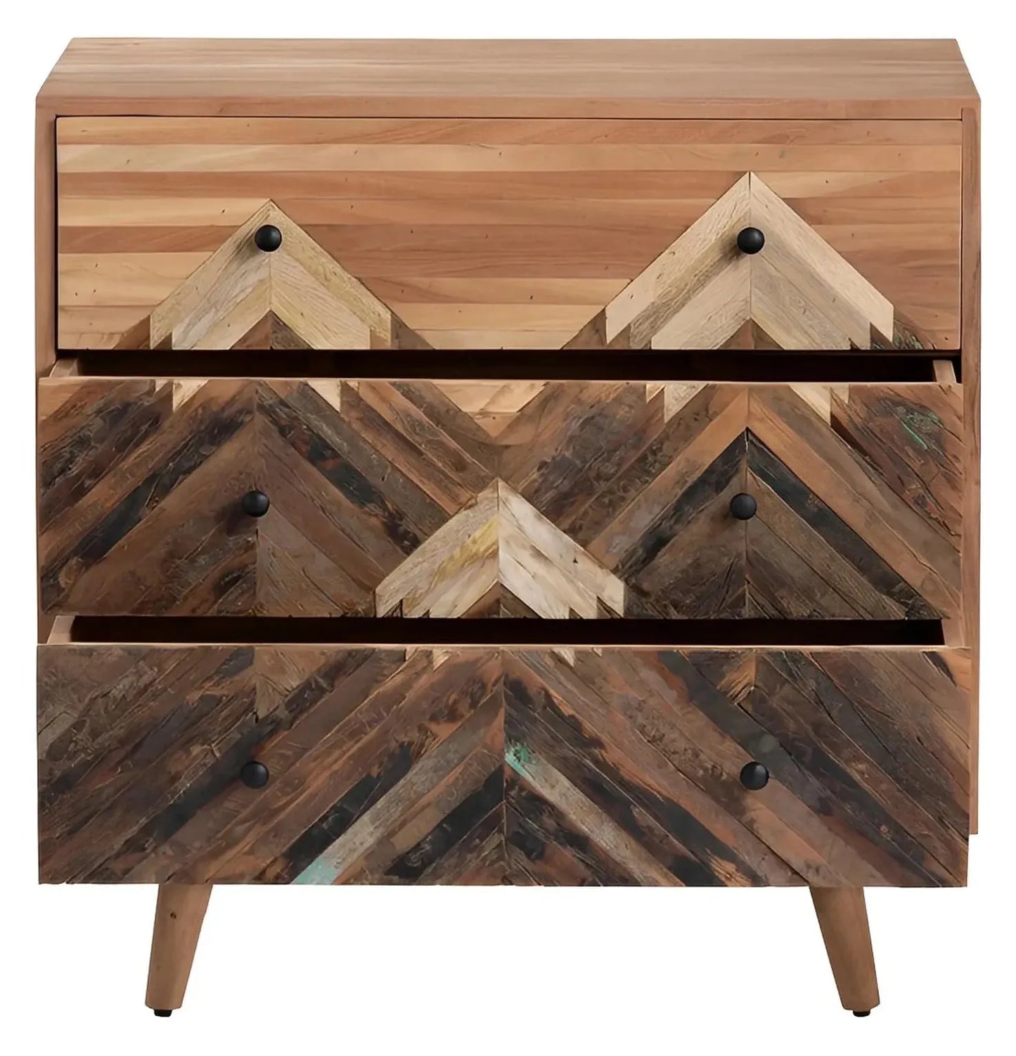 Haddonfield Nightstands (2-Pack), Mango Wood, Rustic, solid wood craftsmanship, distressed wood texture