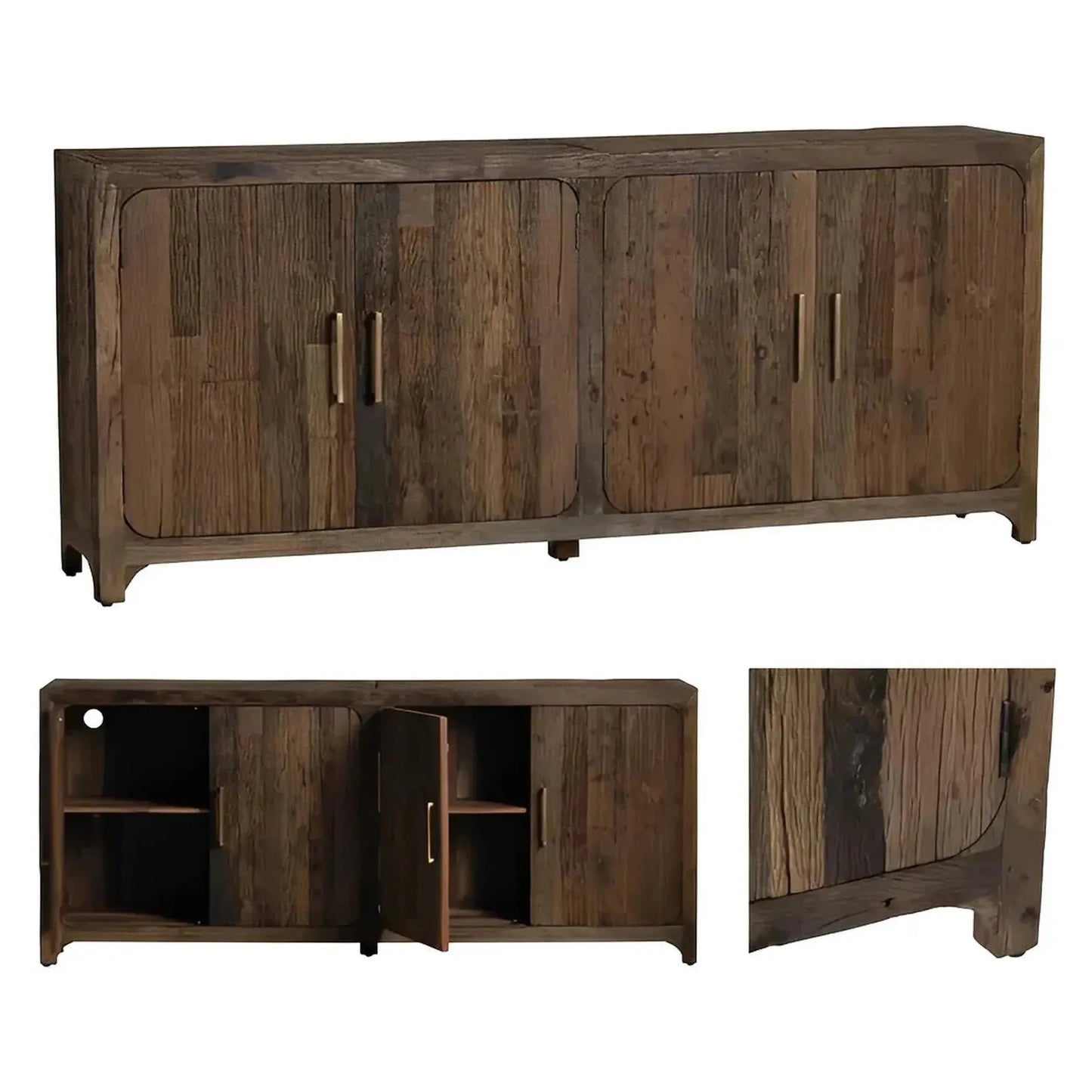 Cheswick Ridge Four-Door Sideboard - Brown - Rustic