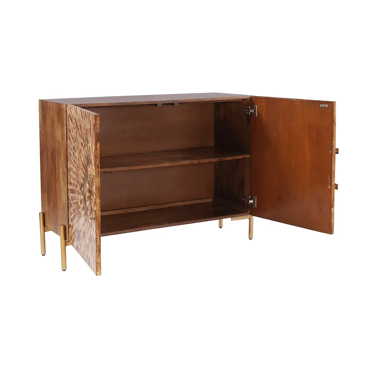 Safari Bone Inlay Two-door Cabinet | 44 x 16 x 33 (in)