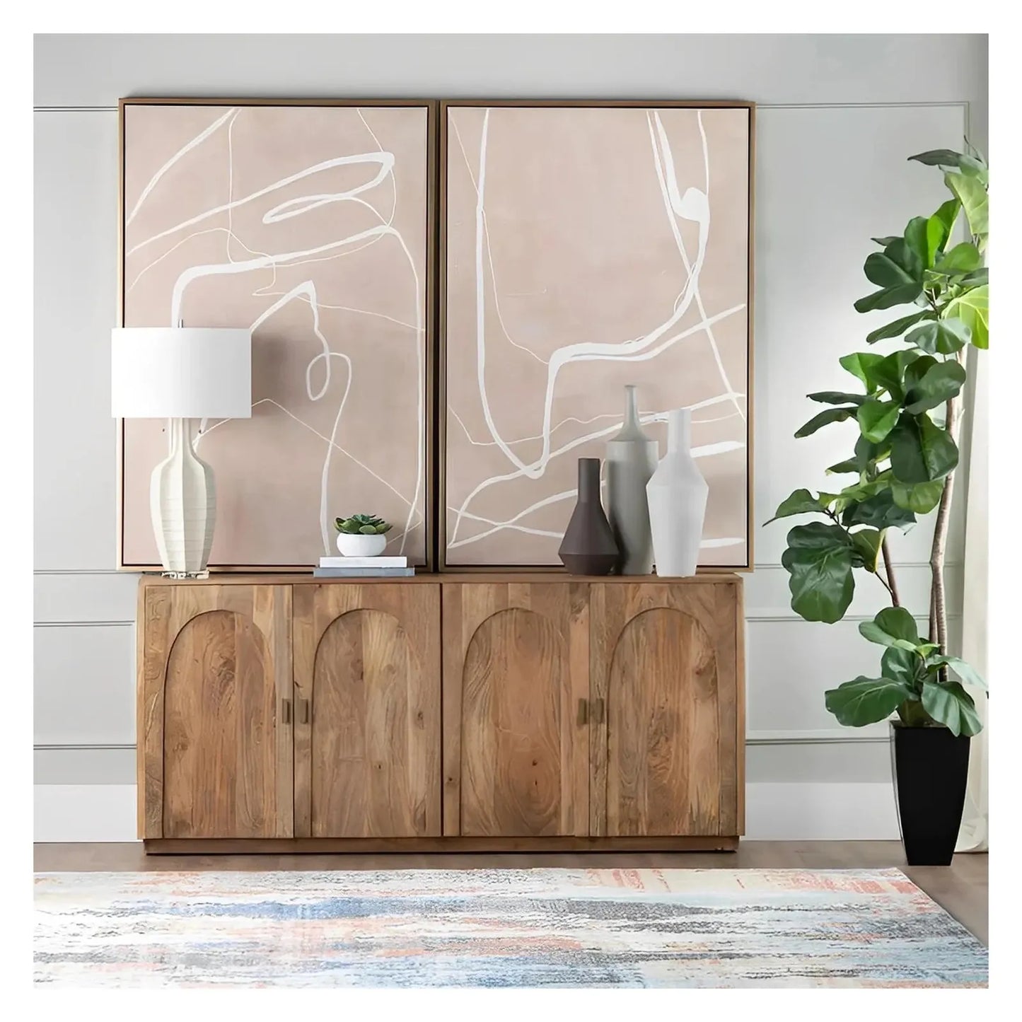 Sterling Four-door Sideboard, Buffet, or Credenza | 74 x 16 x 34.25 (in)