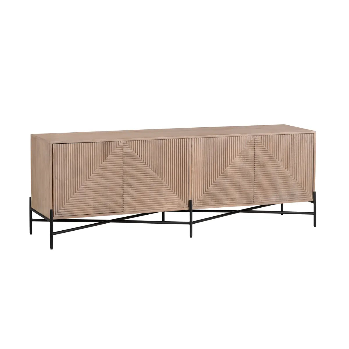 Doverly Four-Door Cabinet - Natural - Transitional