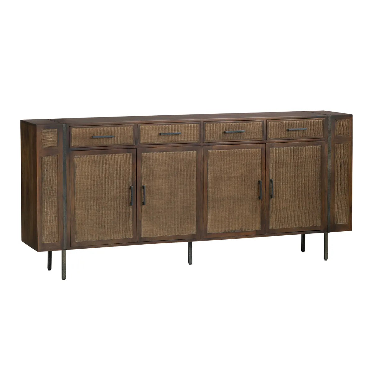 Elmstead Four-Door Sideboard - Brown - Coastal, Rustic
