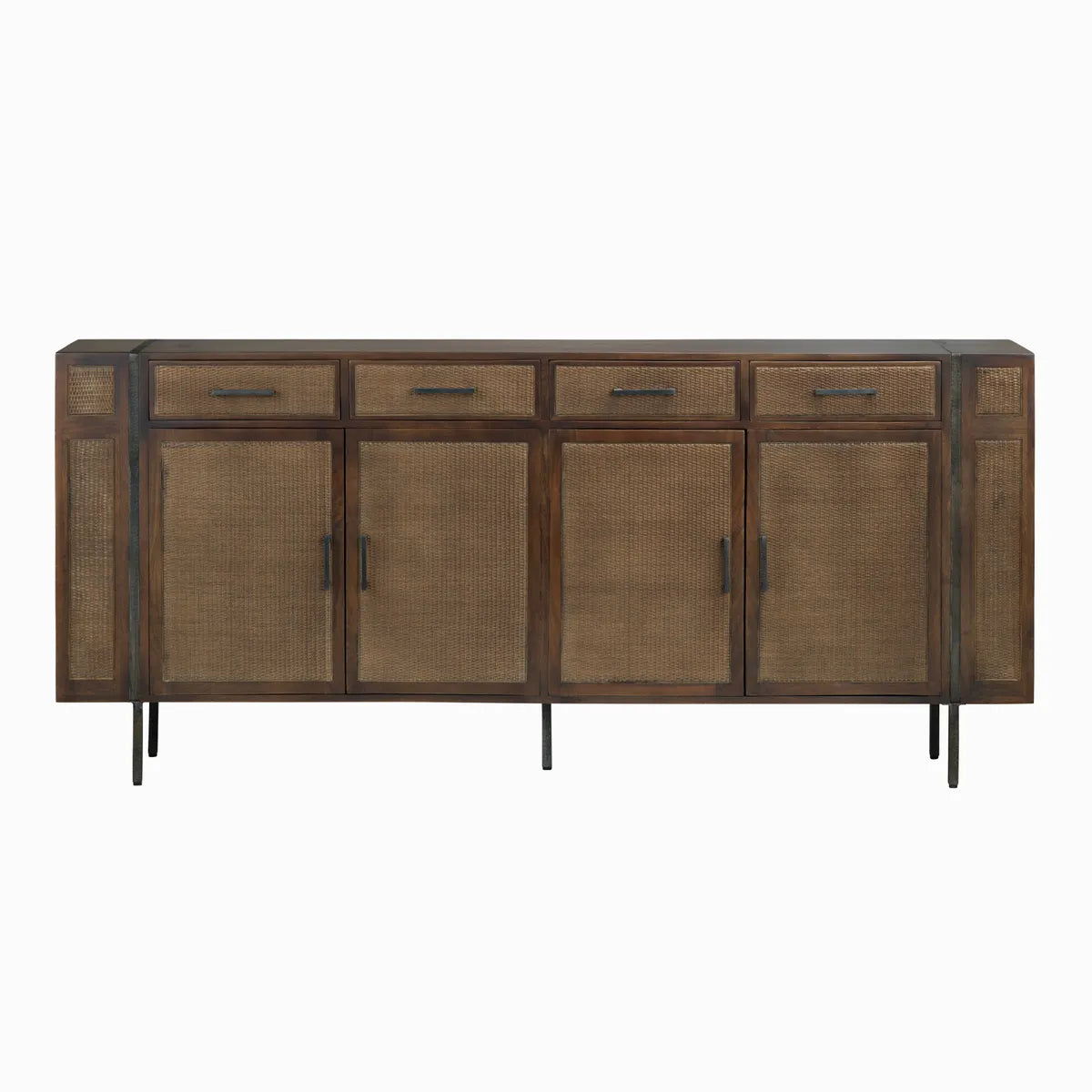 Elmstead Four-Door Sideboard - Brown - Coastal, Rustic