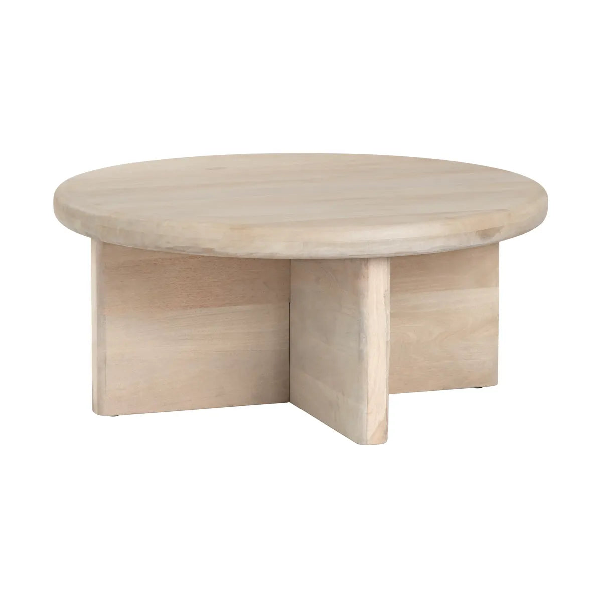 Arden Round Whitewash Cocktail or Coffee Table