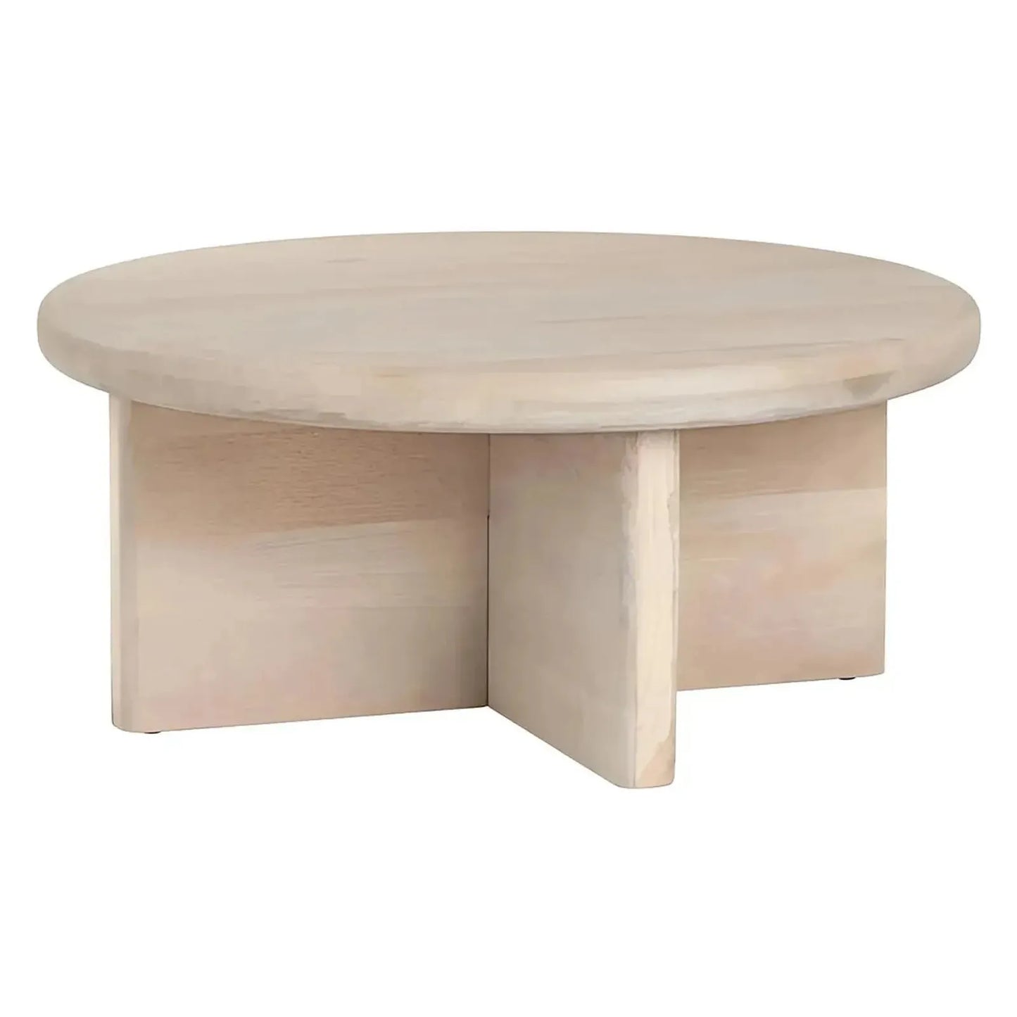 Arden Round Whitewash Cocktail or Coffee Table