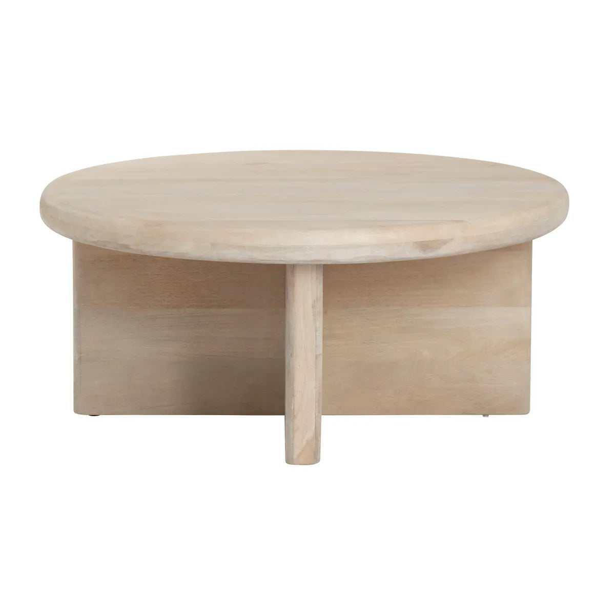 Arden Round Whitewash Cocktail or Coffee Table