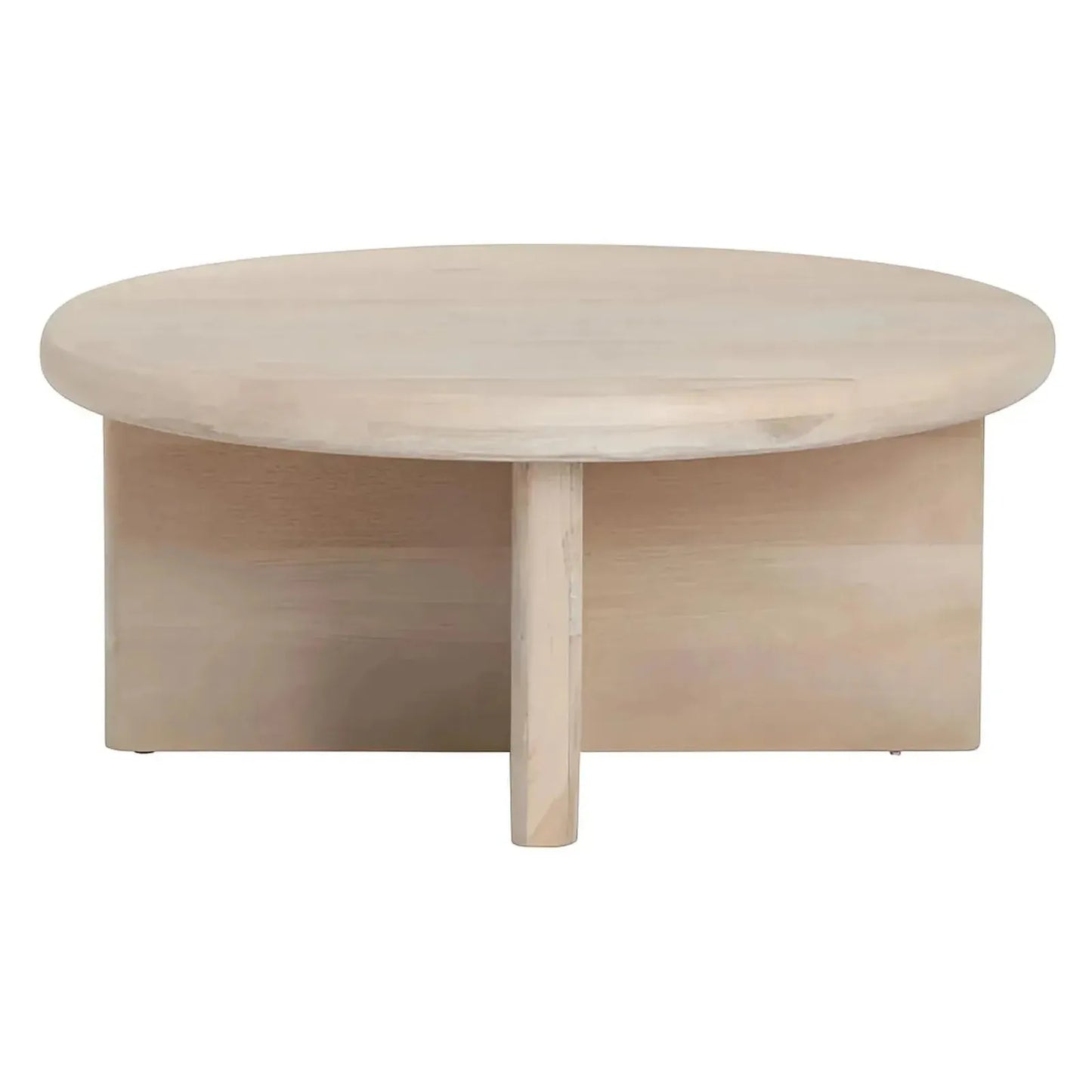 Arden Round Whitewash Cocktail or Coffee Table
