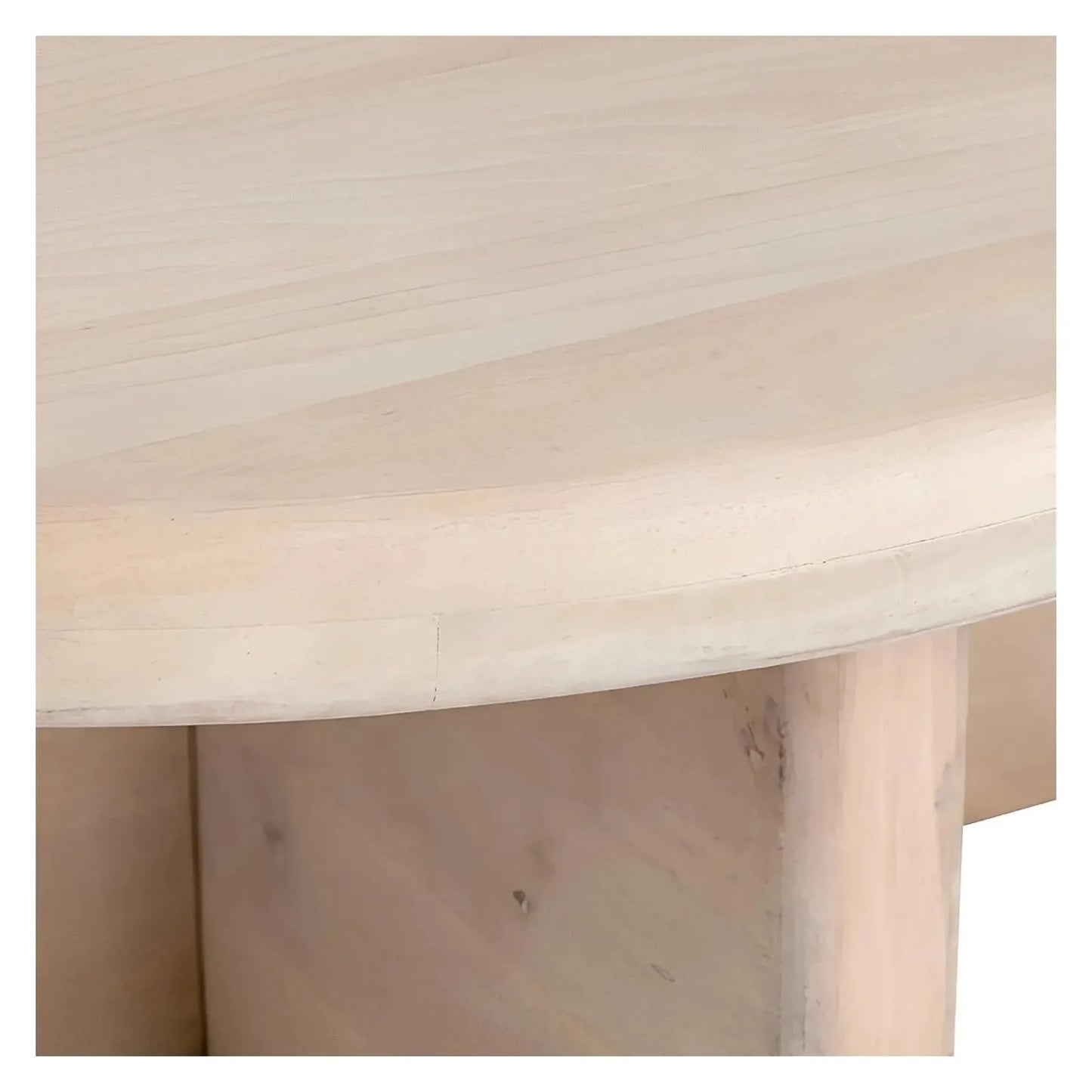 Arden Round Whitewash Cocktail or Coffee Table