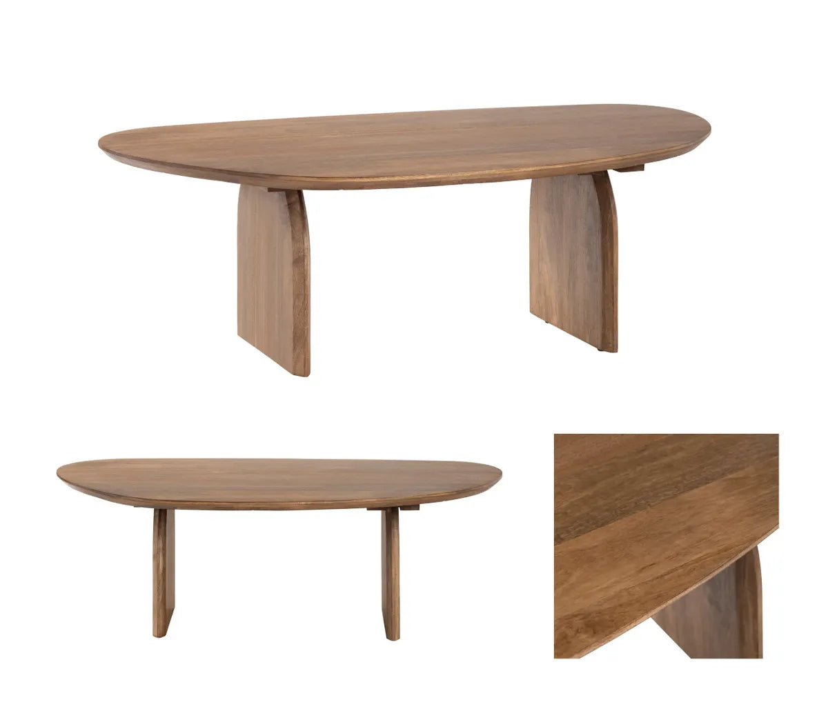 Hawthorne Oval Wood Cocktail or Coffee Table