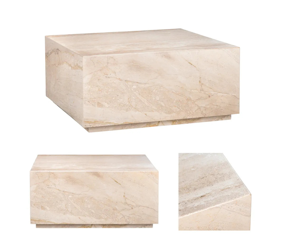 Achilles Marble Block Cocktail or Coffee Table