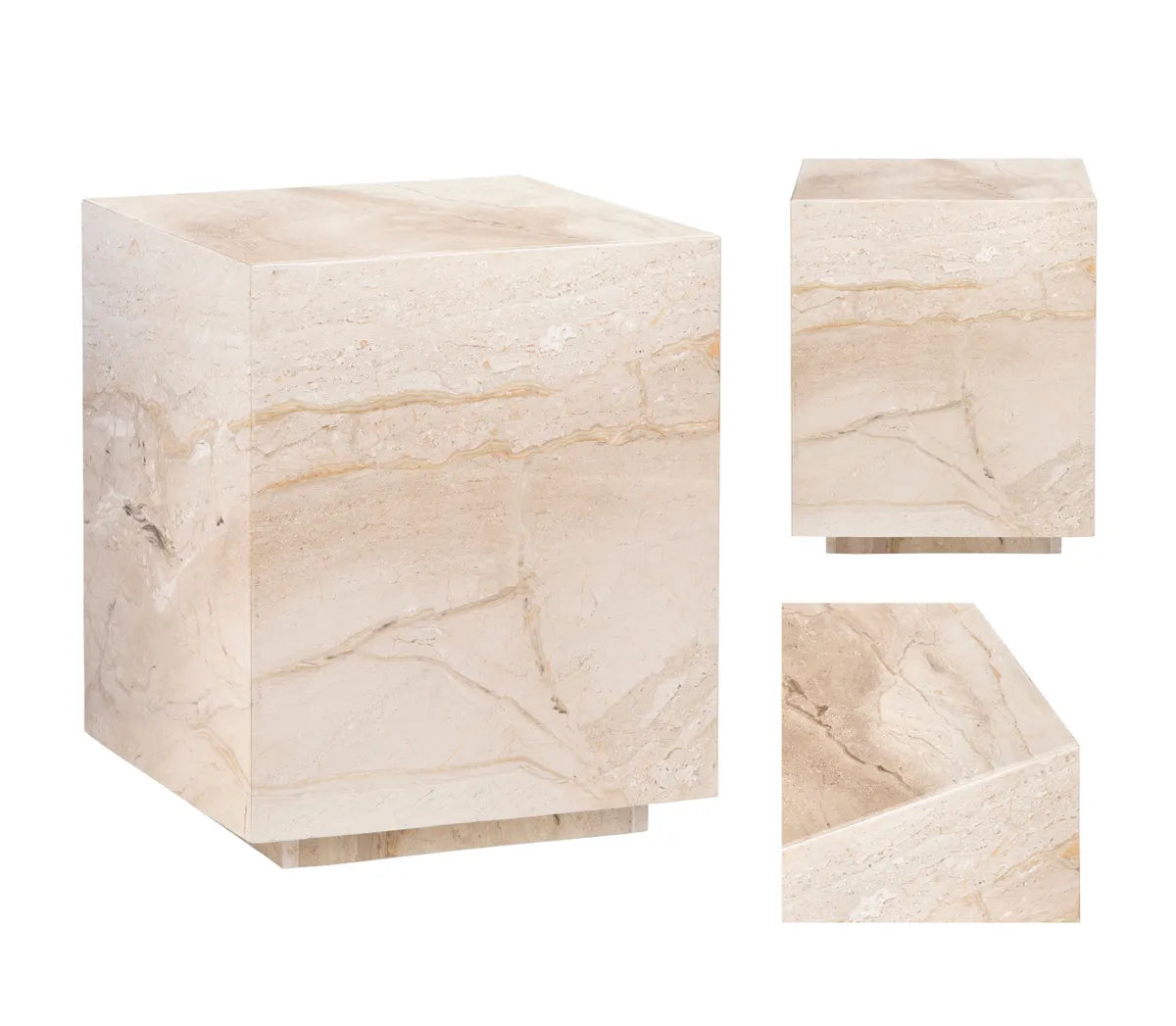 Achilles End Table (Set of 2) - Marble Top