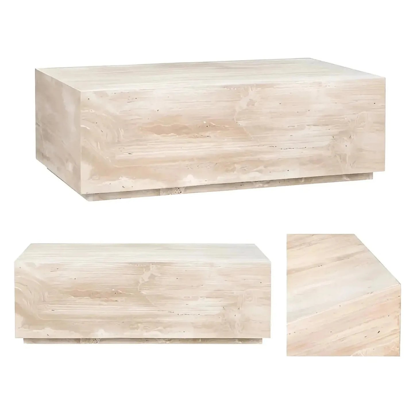 Kimbrough Travertine Cocktail or Coffee Table