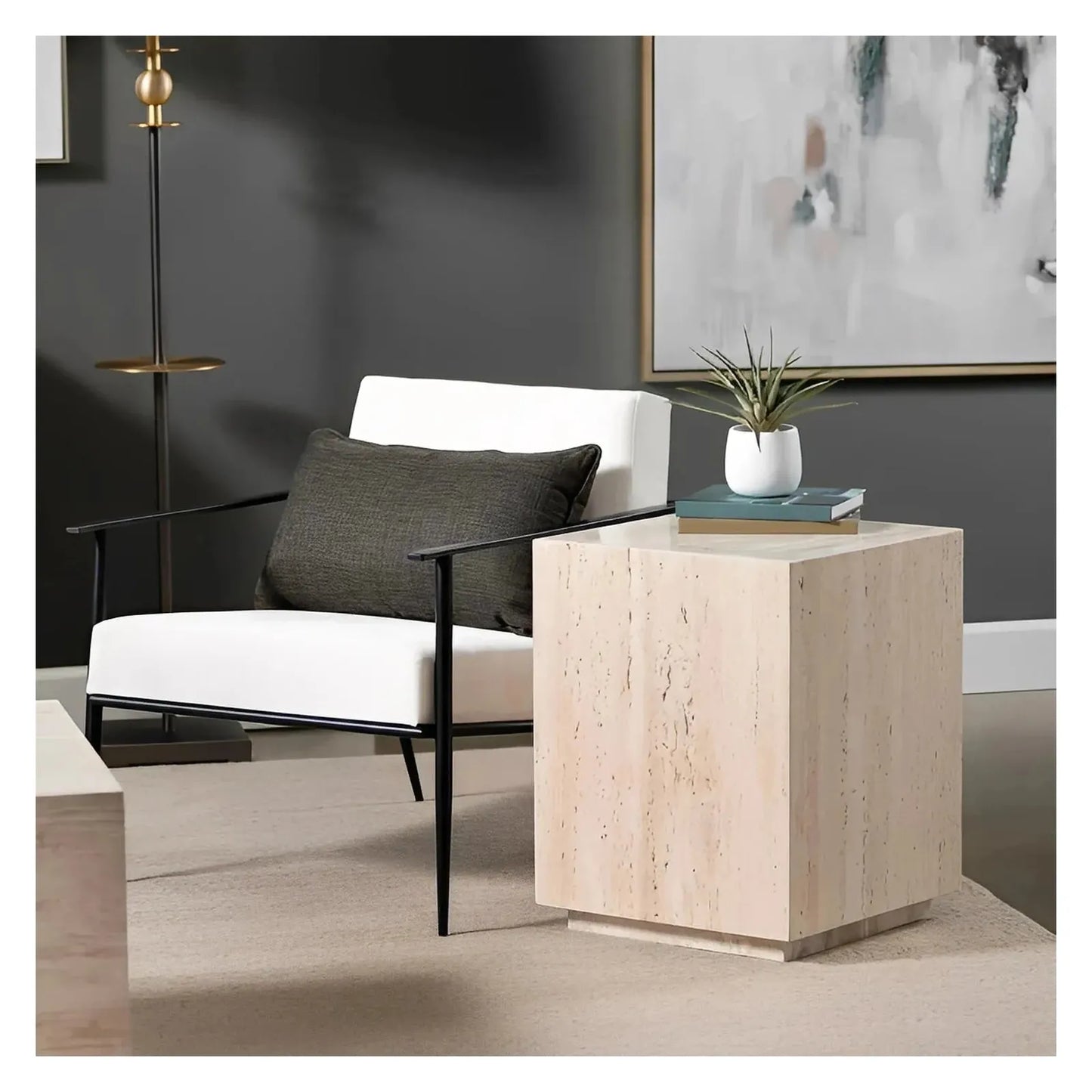 Kimbrough End Table (Set of 2) - Marble Top