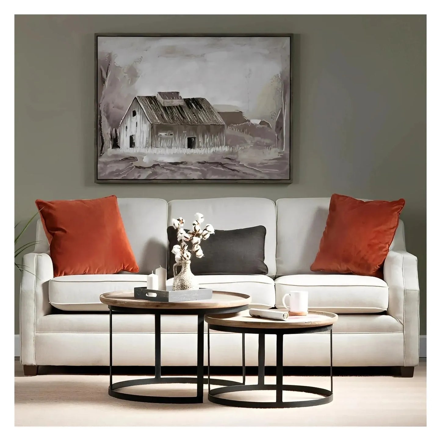 Brentwood Nesting Wood & Metal Cocktail or Coffee Tables (2-Tables)