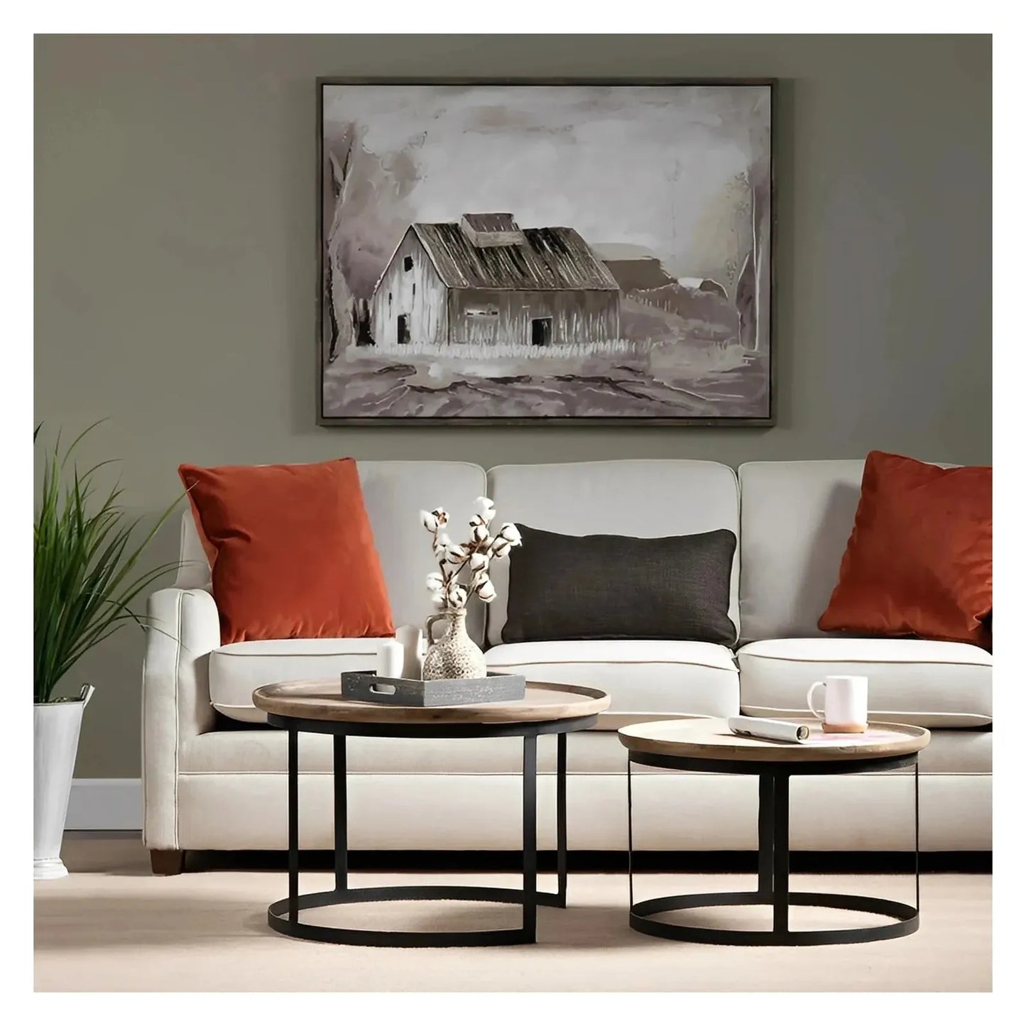 Brentwood Nesting Wood & Metal Cocktail or Coffee Tables (2-Tables)