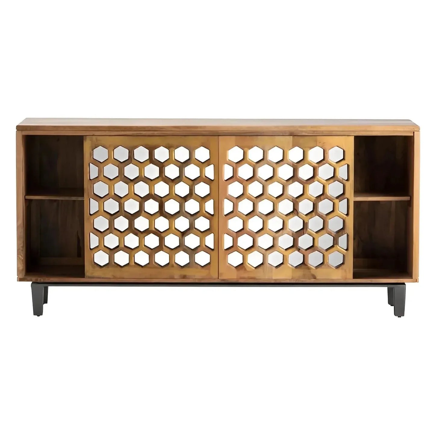 Falkirk Manor Honeycomb Sideboard - Brown - Rustic, Transitional