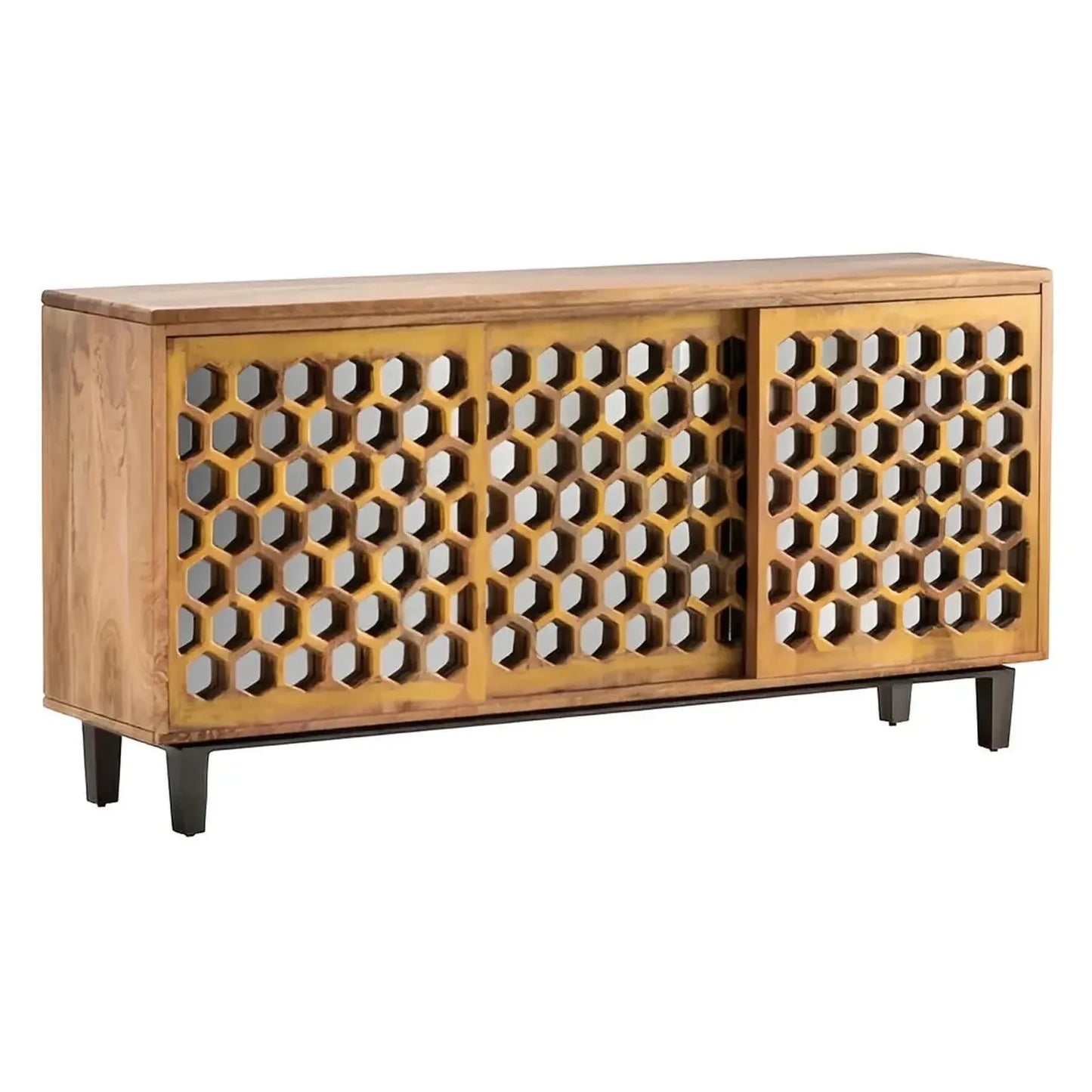 Falkirk Manor Honeycomb Sideboard - Brown - Rustic, Transitional