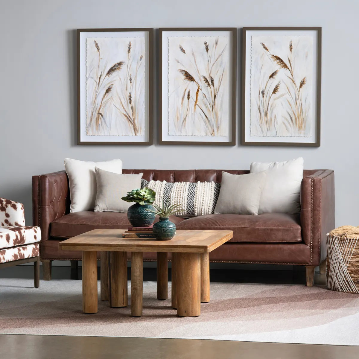 Hadley Pillar-Leg Rectangular Cocktail or Coffee Table