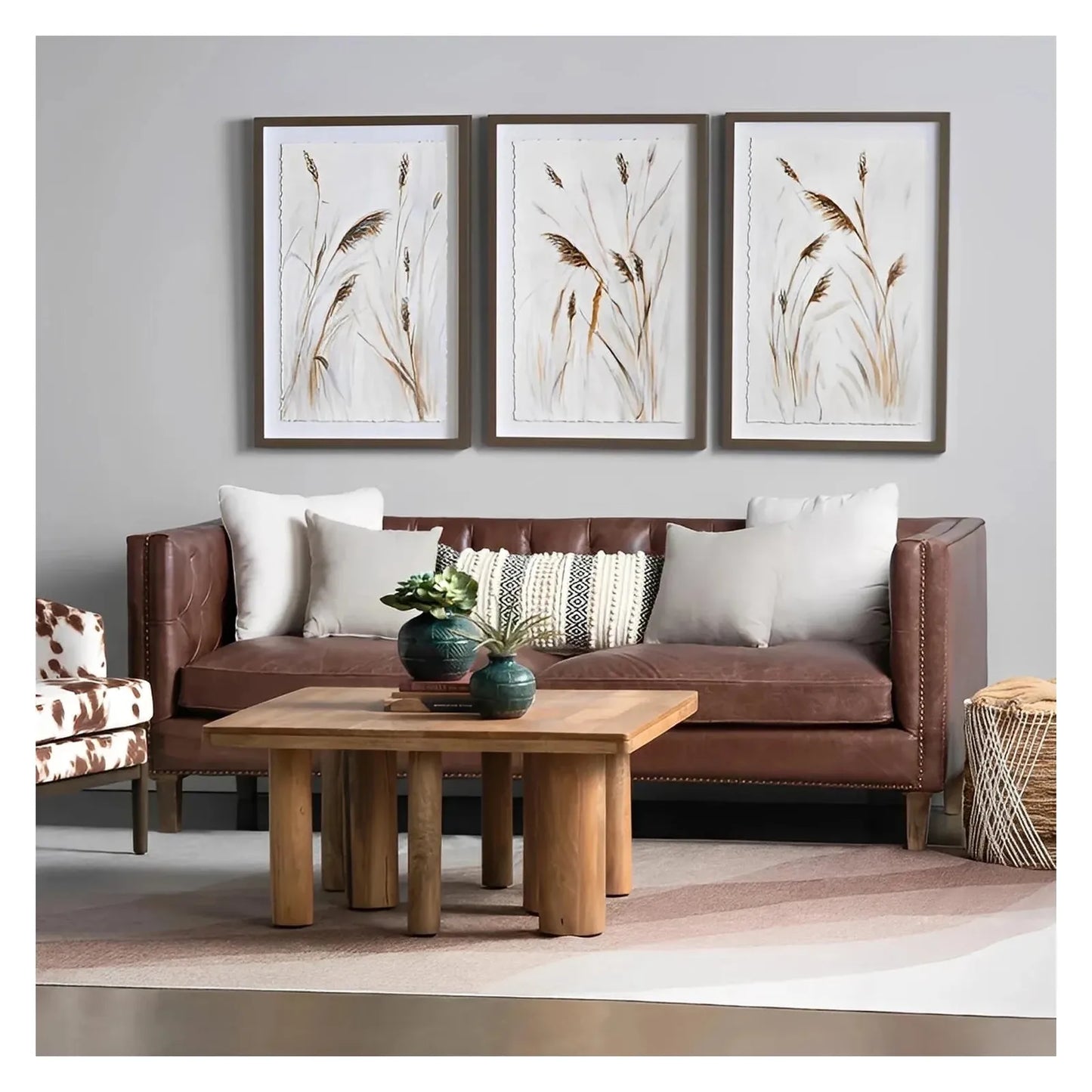 Hadley Pillar-Leg Rectangular Cocktail or Coffee Table