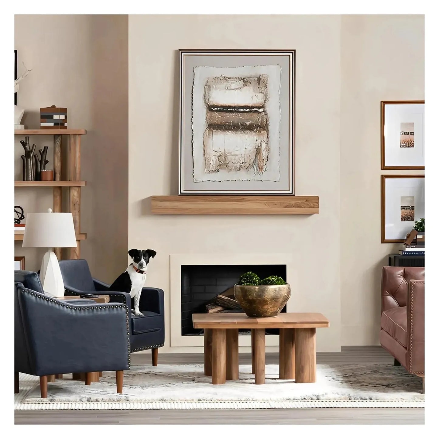 Hadley Pillar-Leg Rectangular Cocktail or Coffee Table