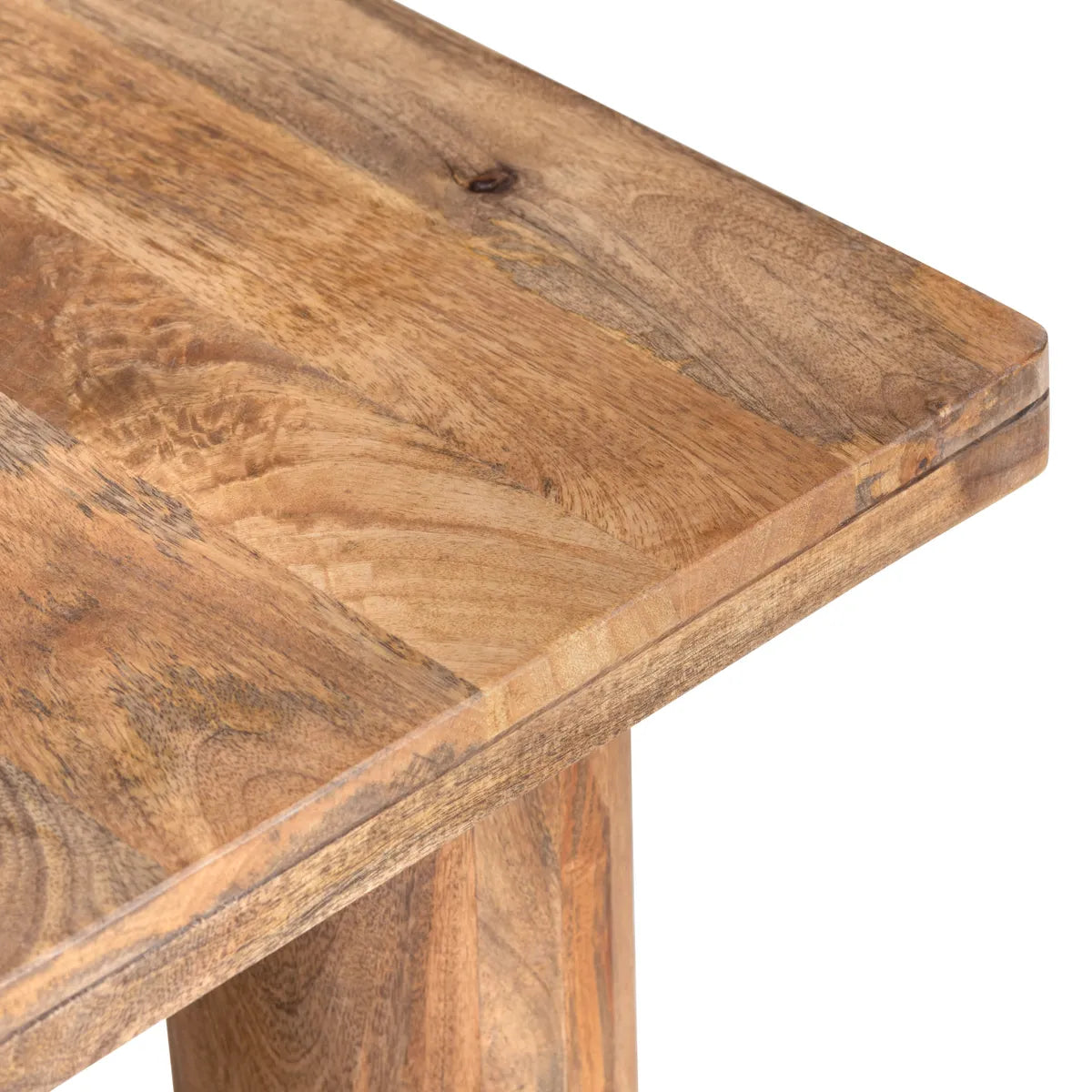 Hadley Square Solid Wood End Table – Cylindrical Legs (Set of 2)