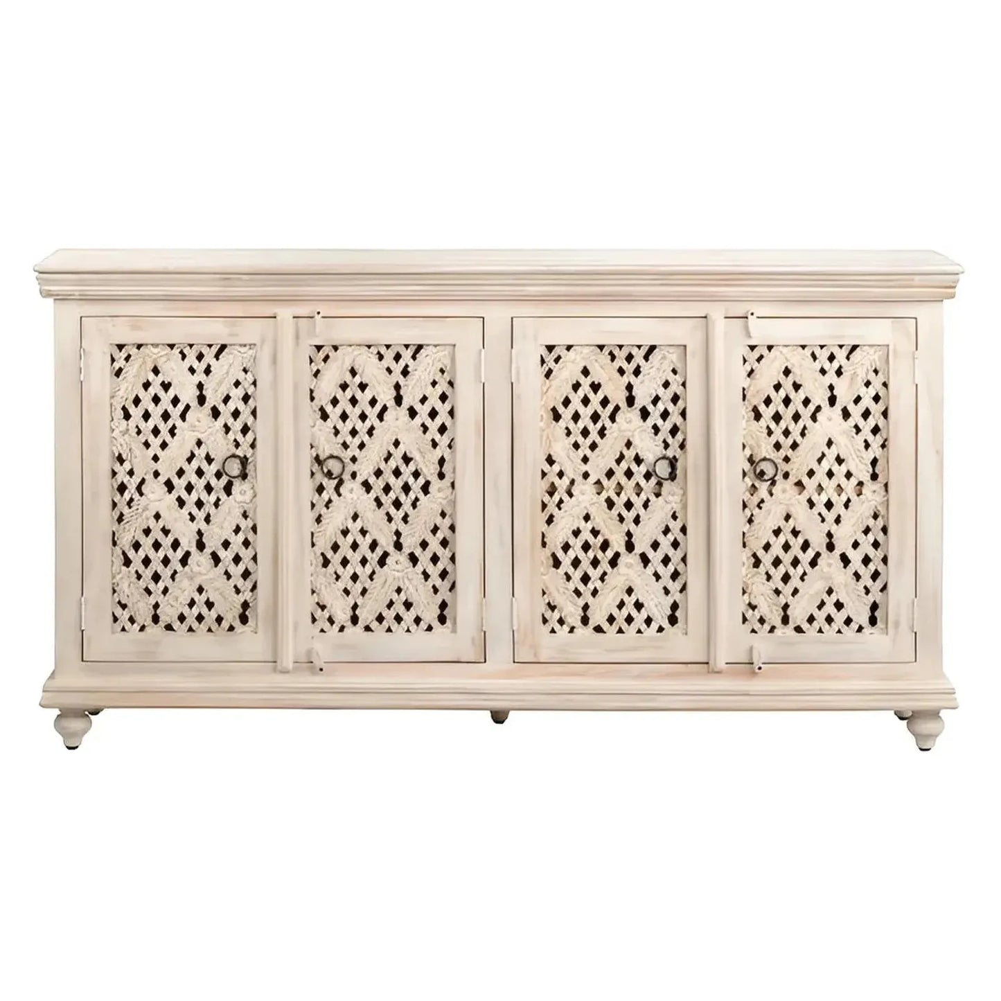 Greystone Four-Door Sideboard - White - Coastal