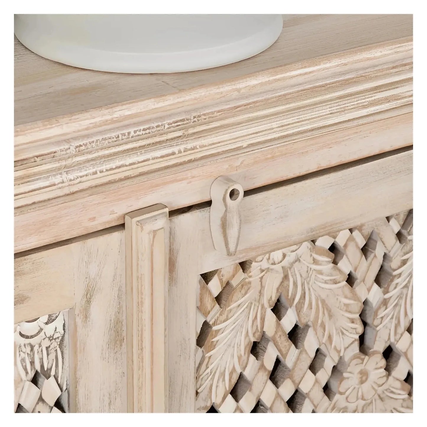 Greystone Four-Door Sideboard - White - Coastal