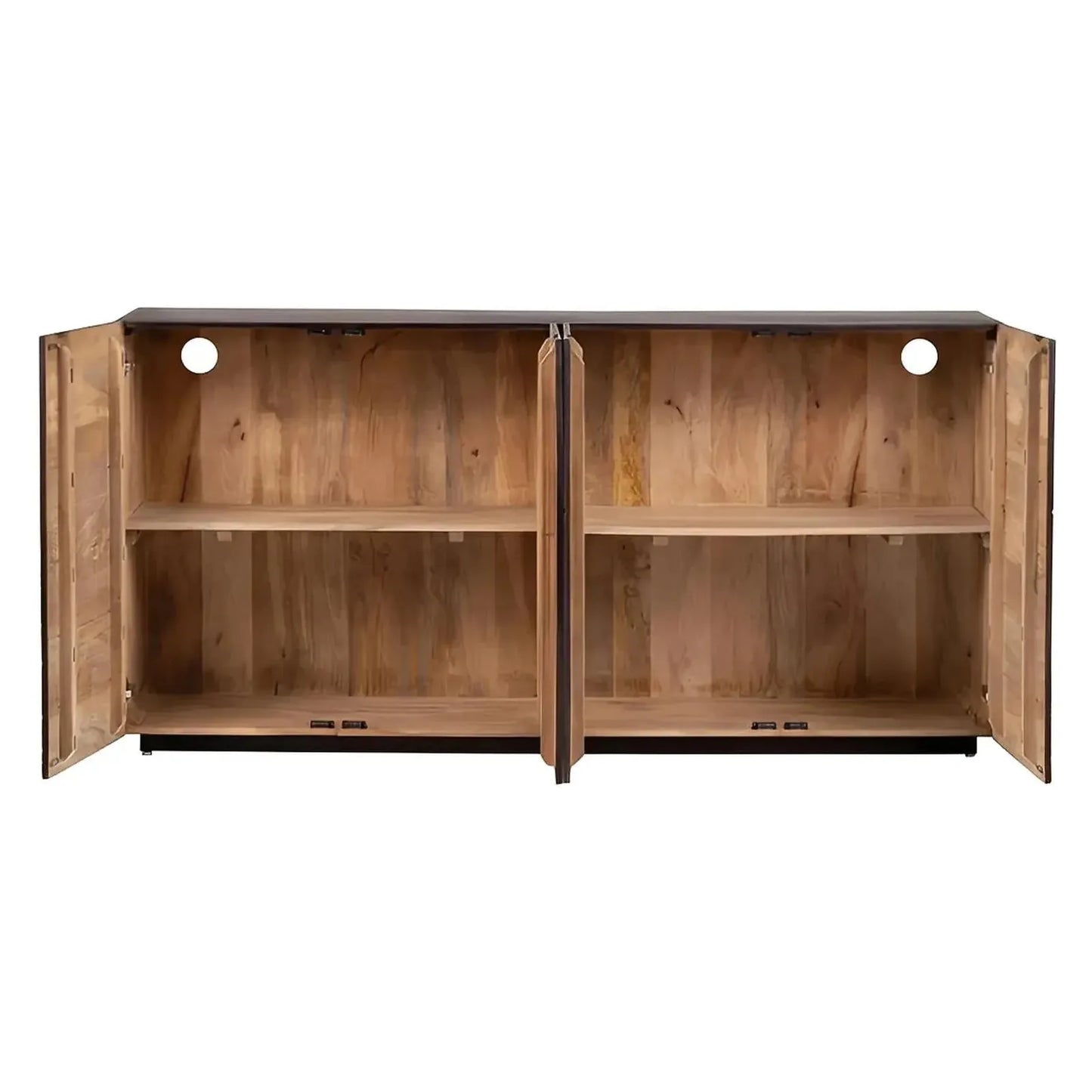 Hartleigh Leaf Four-Door Sideboard - Brown - Transitional