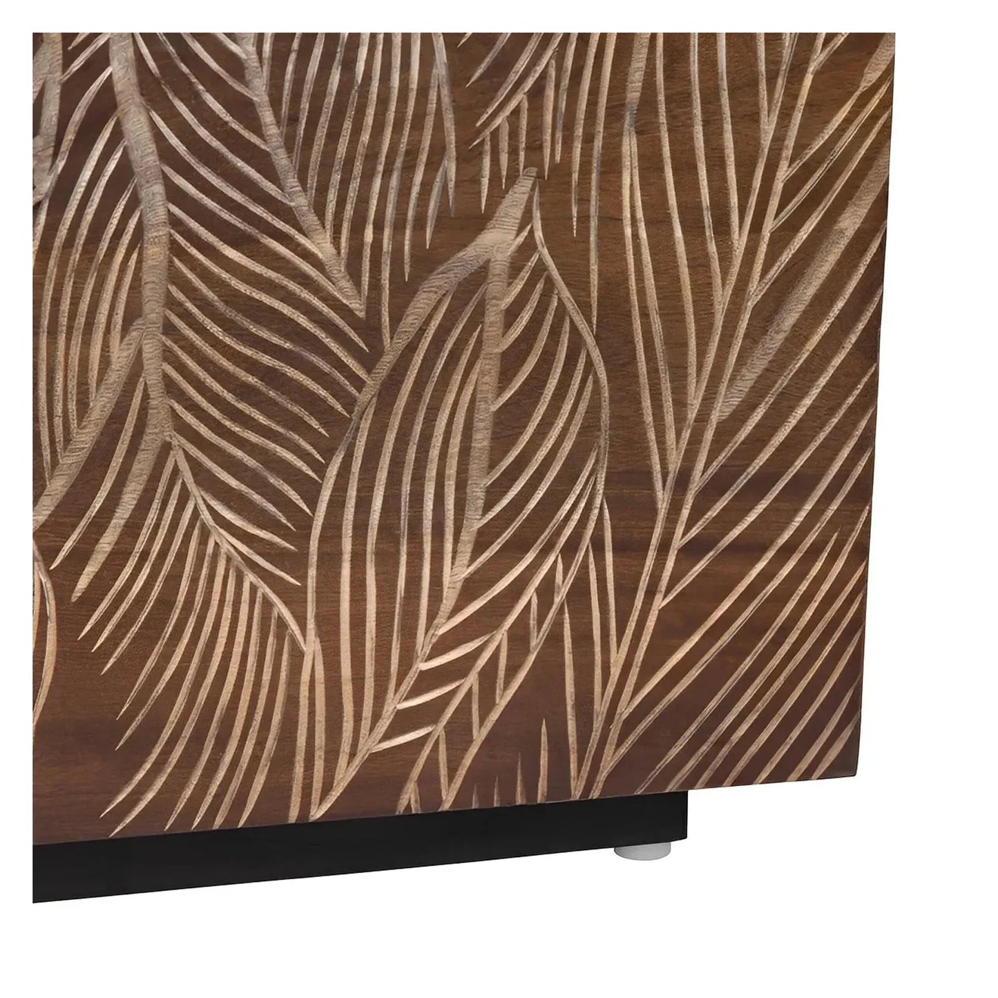 Hartleigh Leaf Four-Door Sideboard - Brown - Transitional