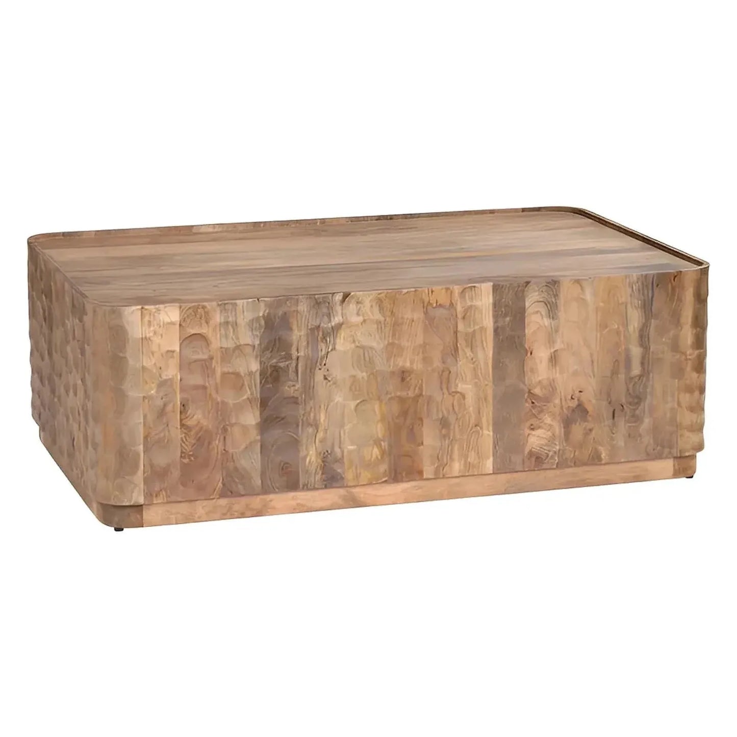 Garyt Carved Block Cocktail or Coffee Table