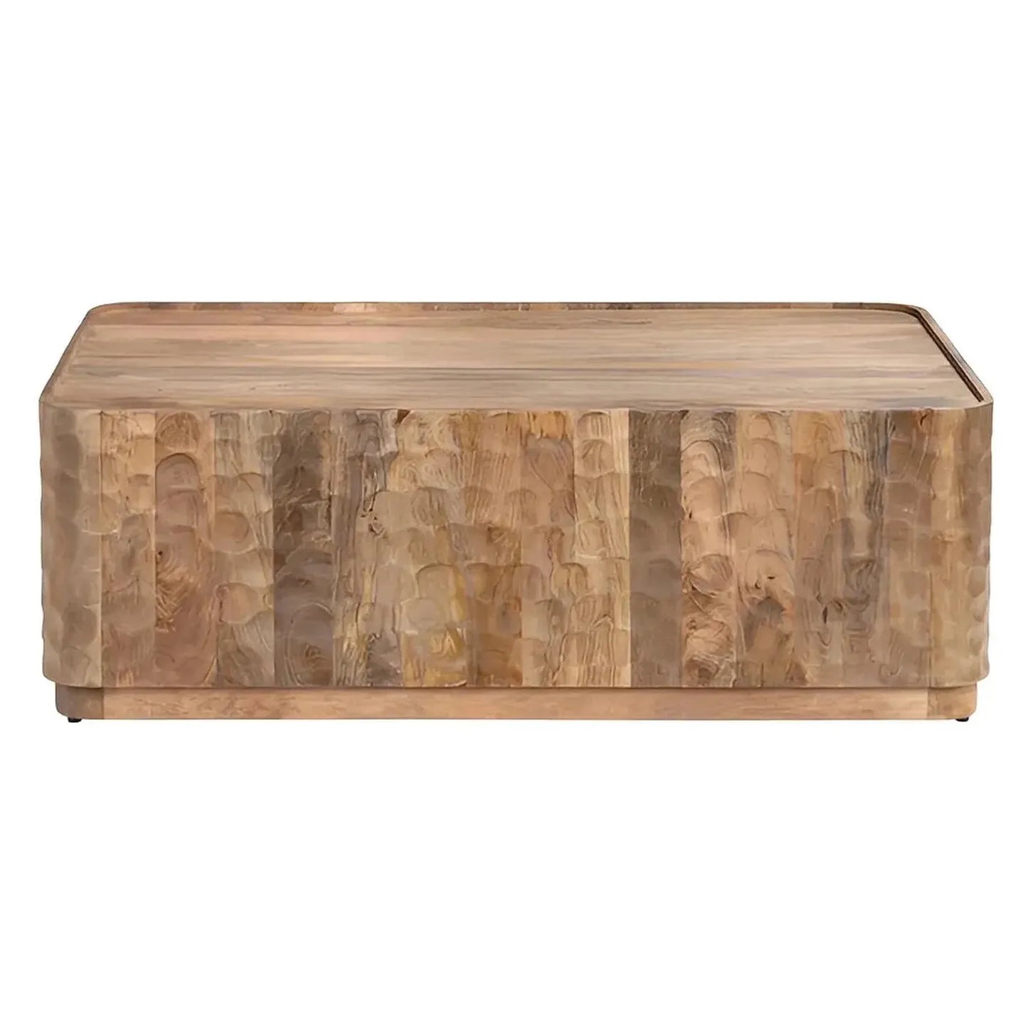 Garyt Carved Block Cocktail or Coffee Table