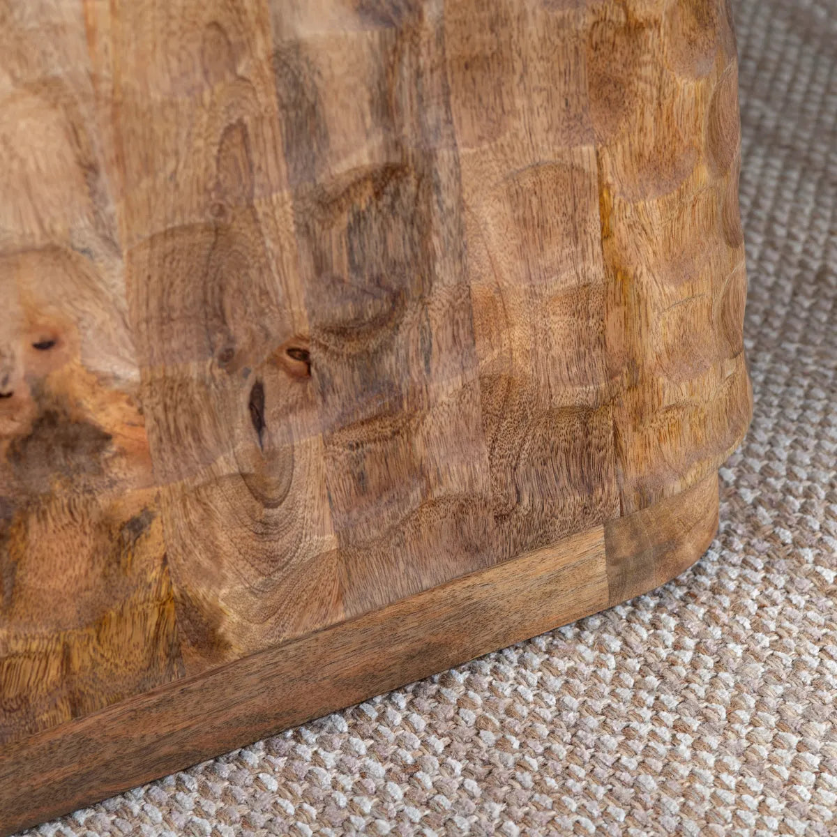 Garyt Carved Block Cocktail or Coffee Table
